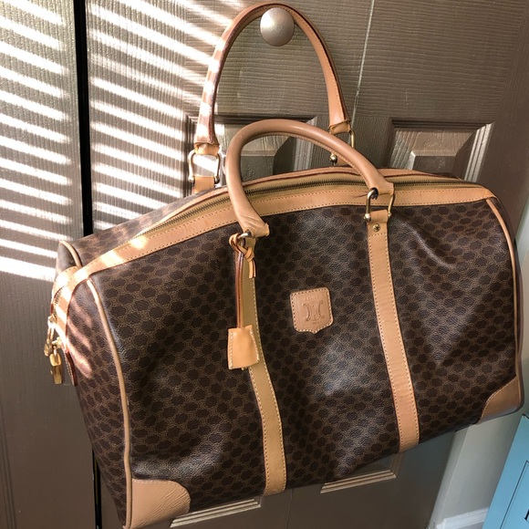 Céline AUTHENTIC Vintage Macadam M14 Weekender Travel Boston Duffle Bag - Picture 2 of 16